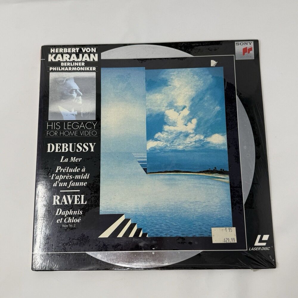Herbert Von Karajan Berliner Debussy La Mer Ravel Daphnis LaserDisc Sony His New